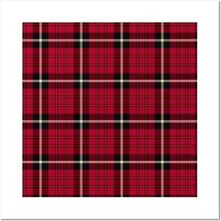 Red and black Tartan Plaid Pattern Posters and Art